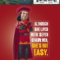 Sticker: Shrek, Lord Farquaad She's Not Easy - Pack of 25