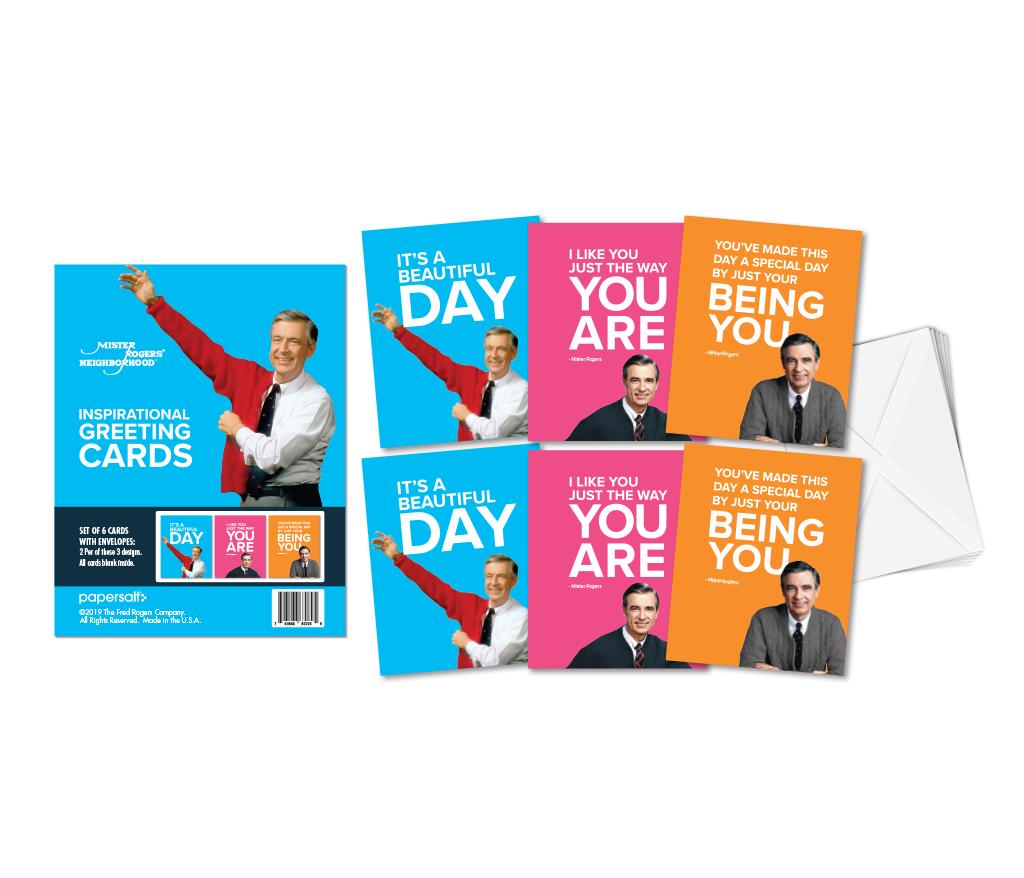 Greeting Card: Mister Rogers Set of 6 Greeting Cards - Pack of 4