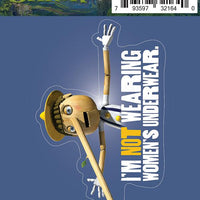 Sticker: Shrek, Pinocchio I'm NOT Wearing Women's Underwear - Pack of 25