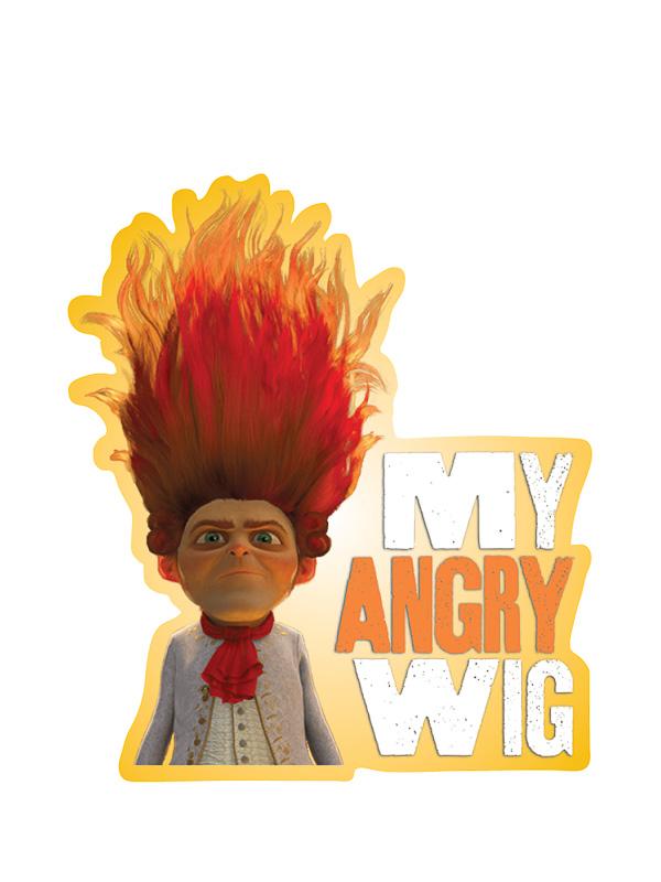Sticker: Shrek, Rumpelstiltskin My Angry Wig - Pack of 6