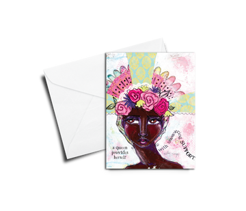Greeting Card: Kelly Siegel A Queen Provides Herself - Pack of 6