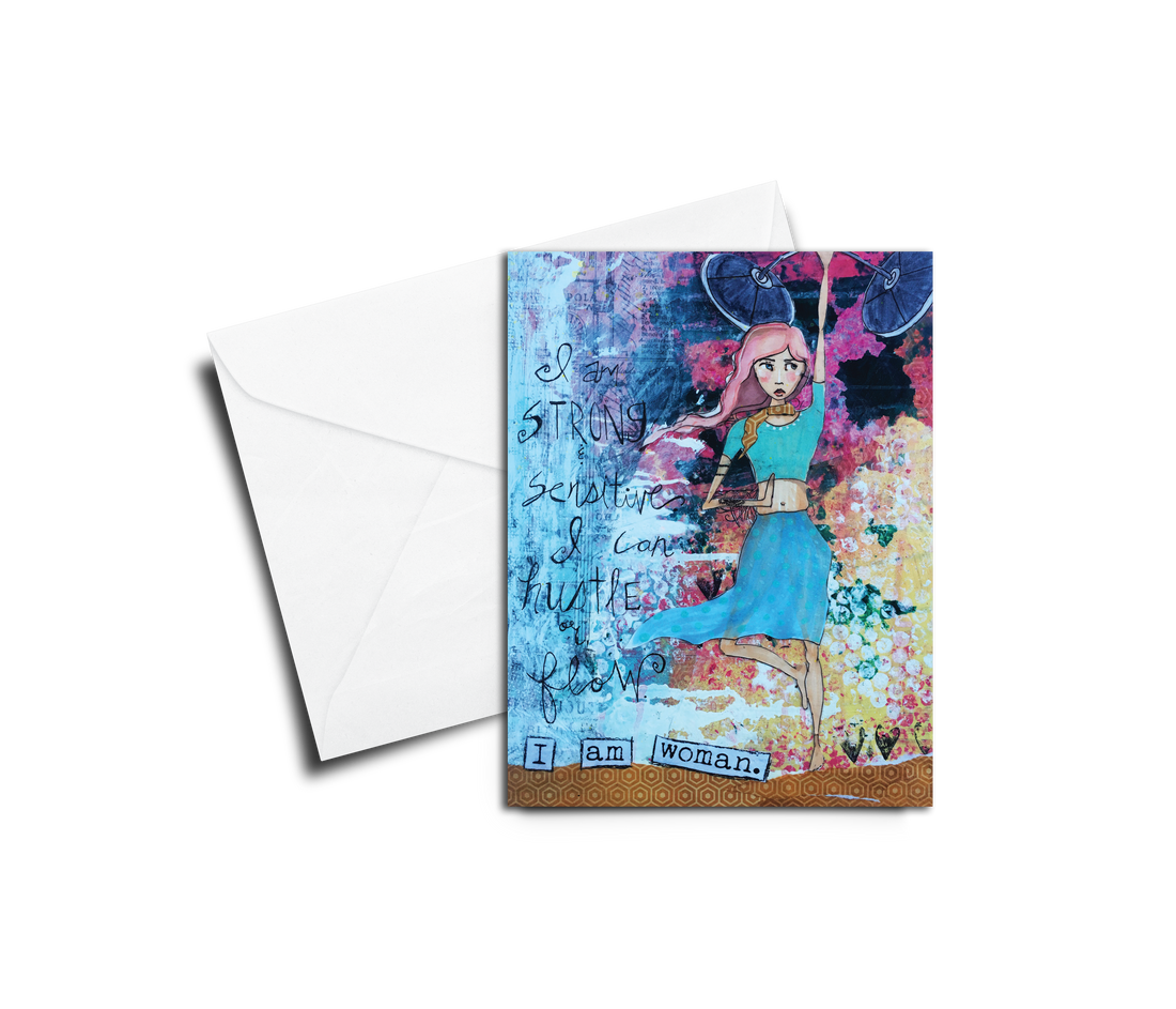 Greeting Card: Kelly Siegel I Am Woman - Pack of 6