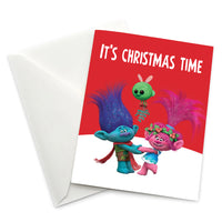 Greeting Card: Trolls, Poppy and Branch It's Christmas Time - Pack of 6