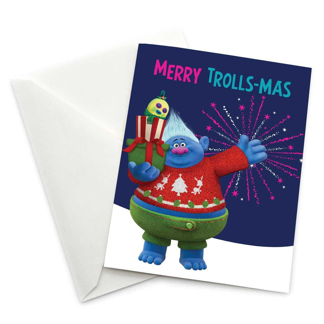 Greeting Card: Trolls, Biggie and Mr. Dinkles Merry Trolls-mas - Pack of 6