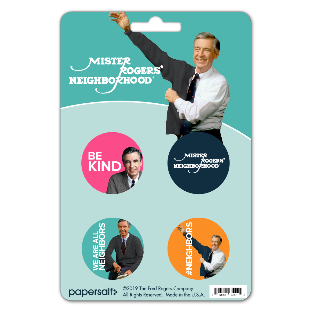 Button: Mister Rogers 1.25 Button Set - Pack of 6
