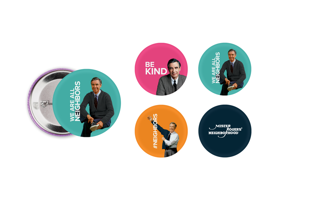 Button: Mister Rogers 1.25 Button Set - Pack of 6