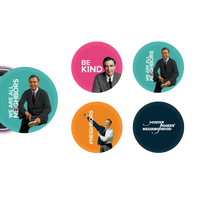 Button: Mister Rogers 1.25 Button Set - Pack of 6