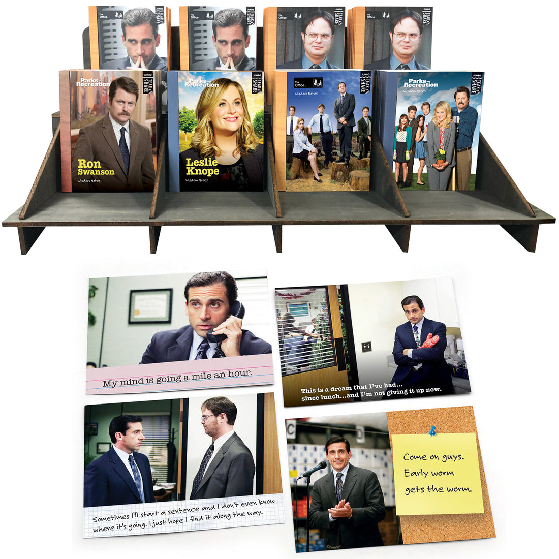 Office and Parks Tear & Share Jumbo Lunch Notes Display Starter Package