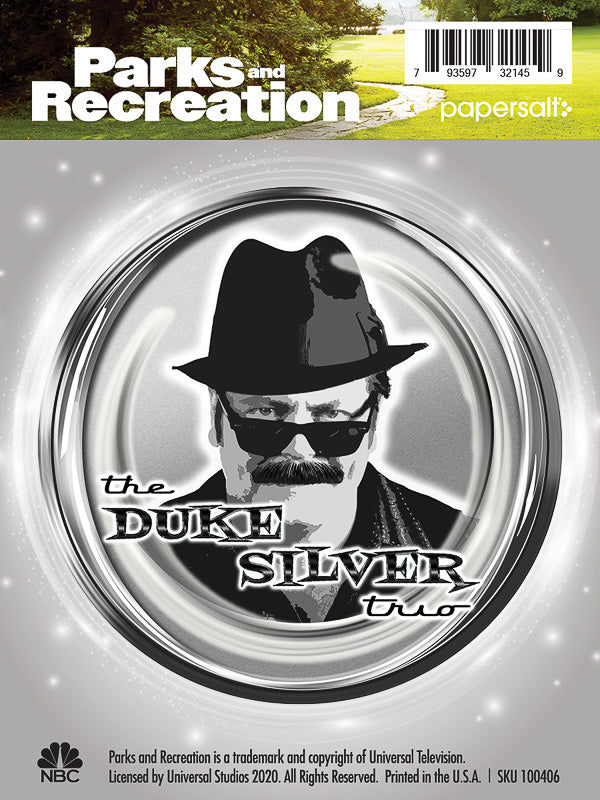 Sticker: Parks and Rec, Duke Silver Trio - Pack of 25