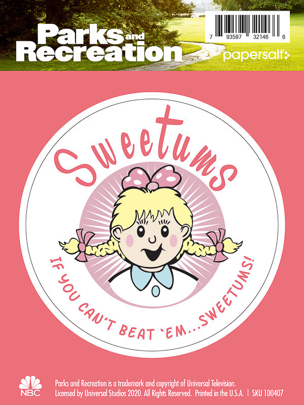 Sticker: Parks and Rec, Sweetums - Pack of 25