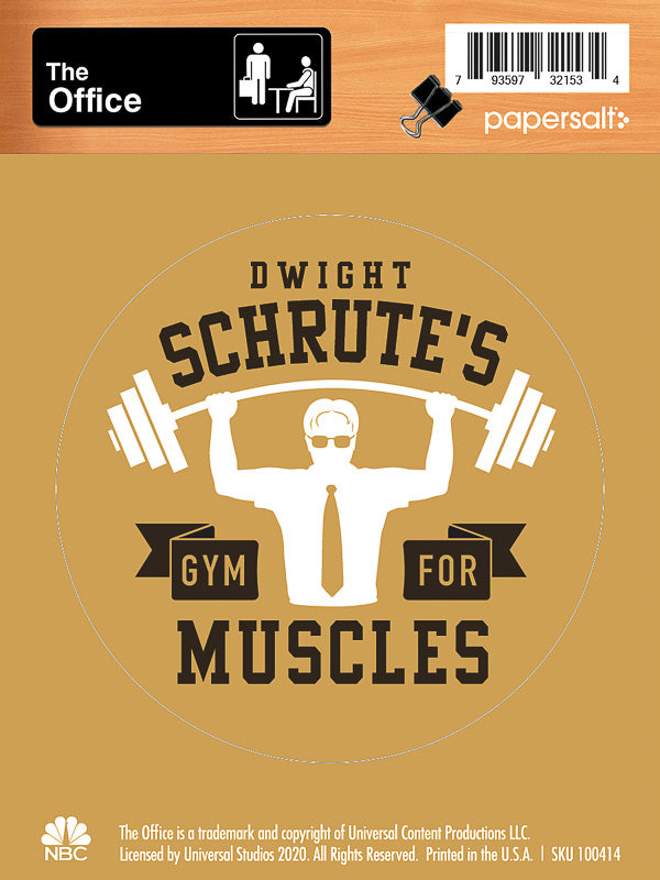 Sticker: The Office, Dwight Schrute's Gym for Muscles - Pack of 25