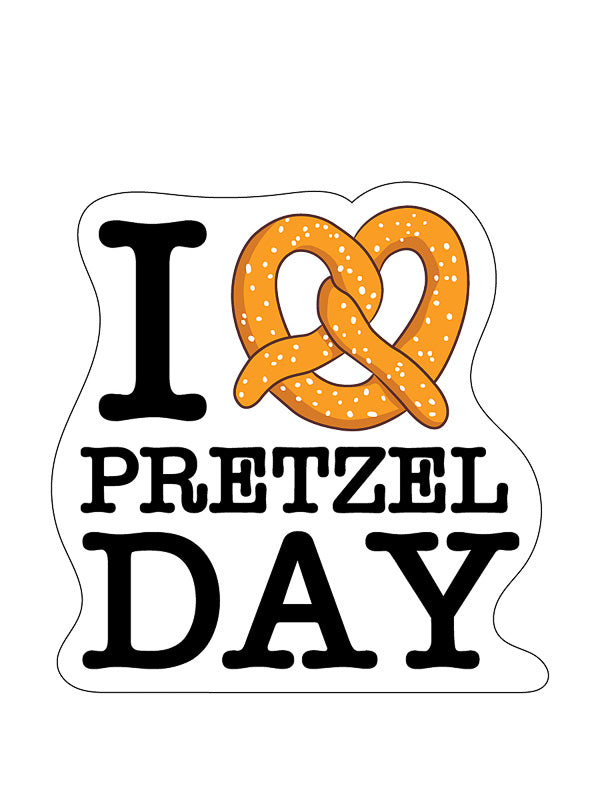 Sticker: The Office, I Love Pretzel Day - Pack of 25