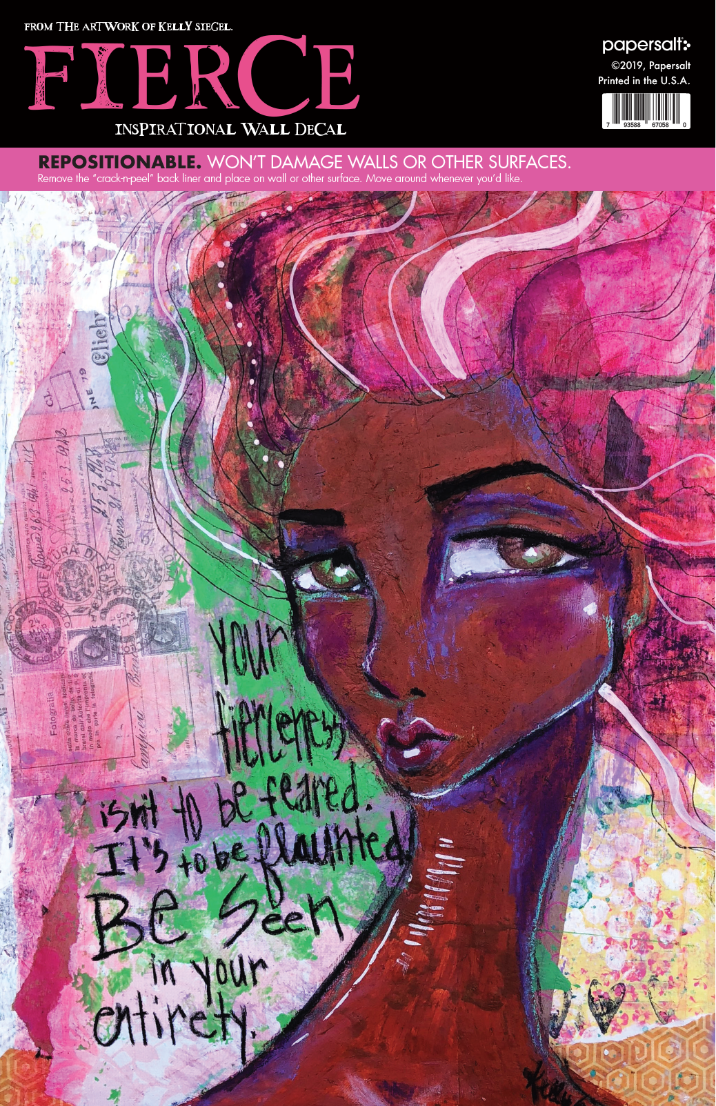 Wall Decal: Kelly Siegel Your Fierceness - Set of 4