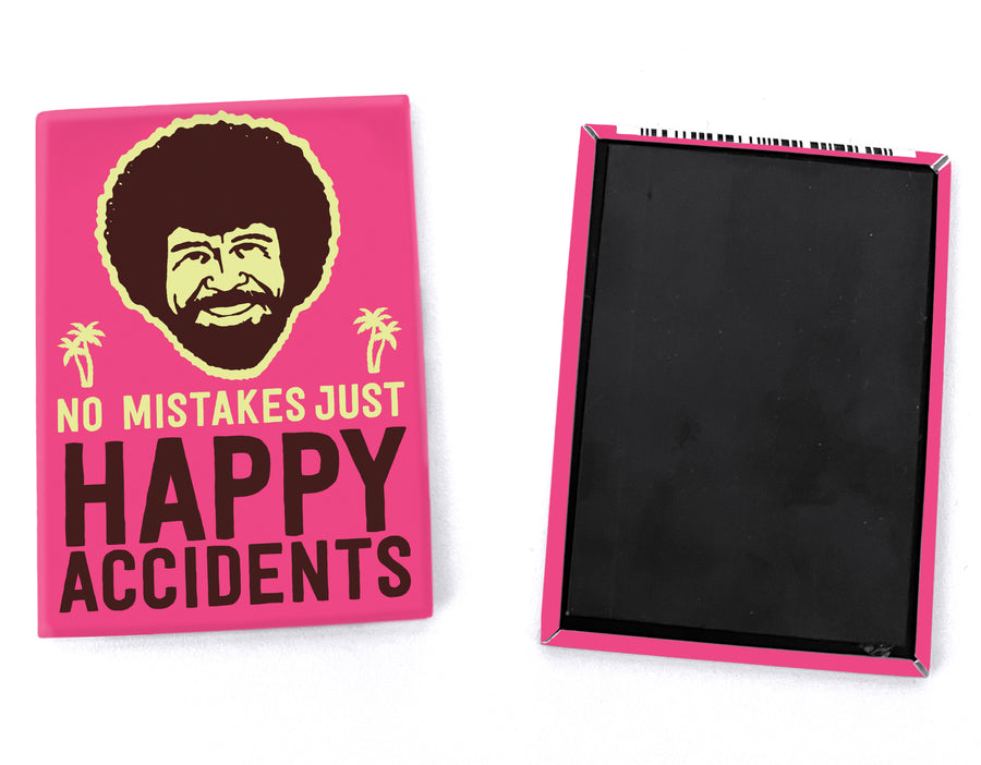 Magnet: Bob Ross "Happy Accidents" - Pack of 6