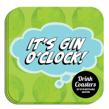 Coaster: Pop Life, It's Gin O'Clock - Pack of 6