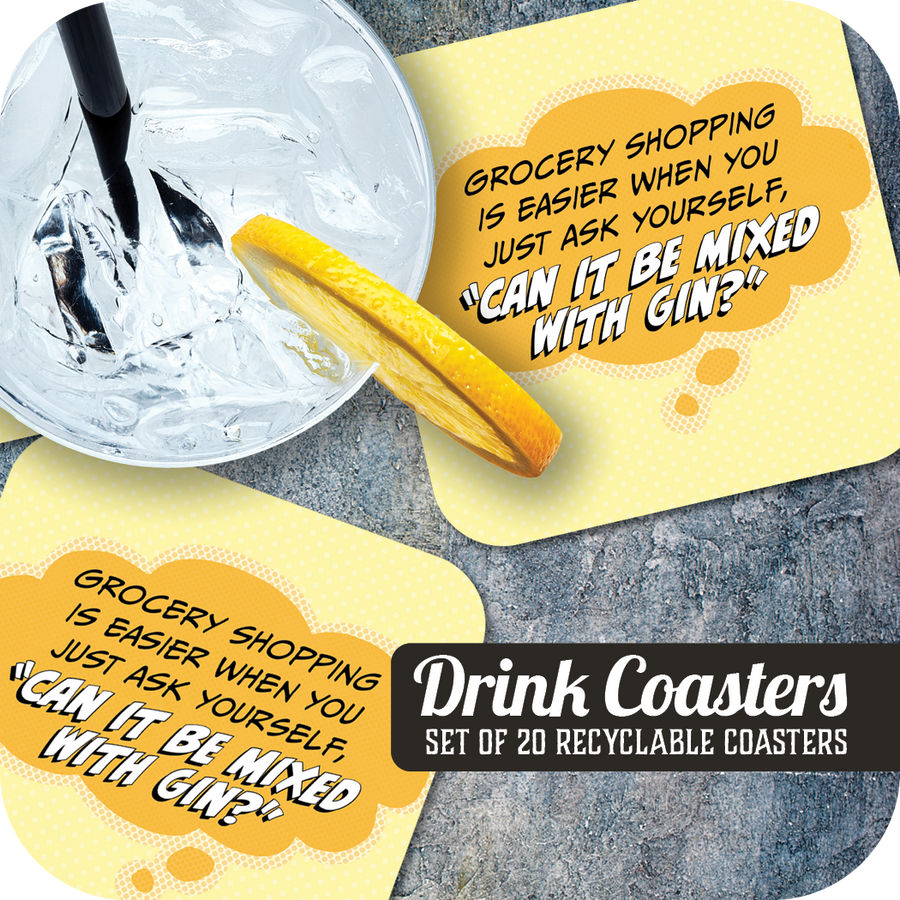 Coaster: Pop Life, Grocery Shopping is Easier When You Just Ask Yourself - Pack of 6