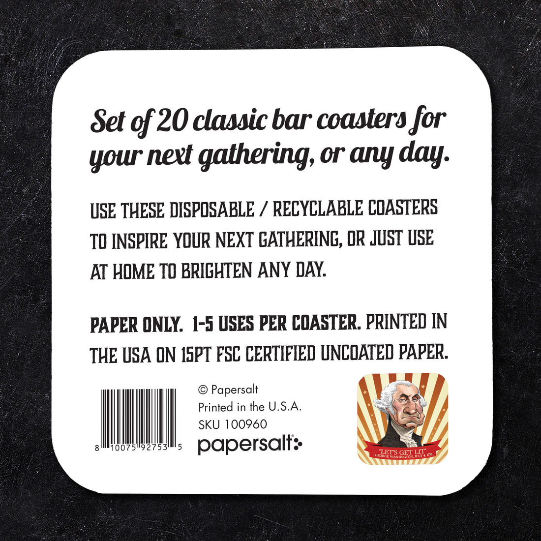 Coaster: Holiday, Let's Get Lit - Pack of 6