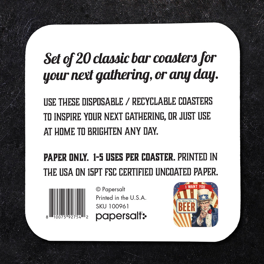 Coaster: Holiday, I Want You to Bring Me a Beer - Pack of 6