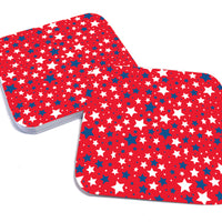 Coaster: Holiday, Red White and Blue Stars - Pack of 6