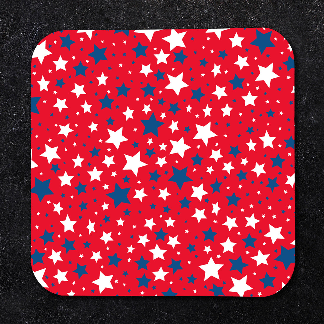Coaster: Holiday, Red White and Blue Stars - Pack of 6