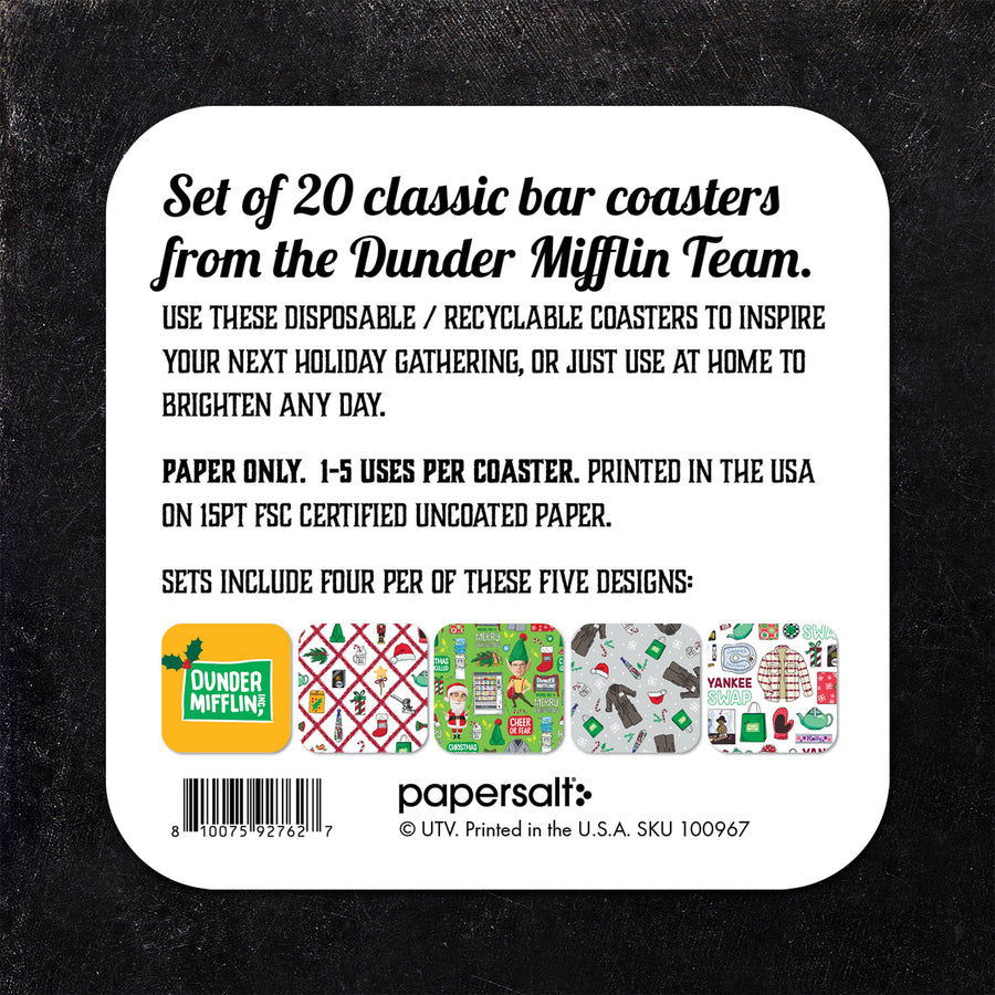 Coaster: The Office, The Office Holiday Coaster Set of 5 - Pack of 6