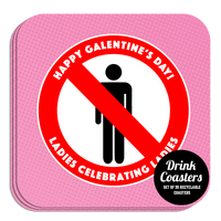 Coaster: Holiday, Galentines Ladies Celebrating Ladies - Pack of 6
