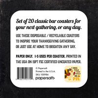 Coaster: Holiday, Thanksgiving I was Told There Would be Pie - Pack of 6