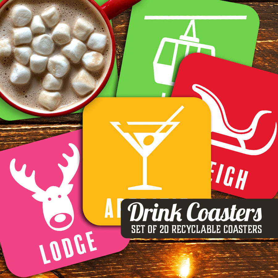 Coaster: Holiday, Sleigh Apertif Lift Lodge - Pack of 6
