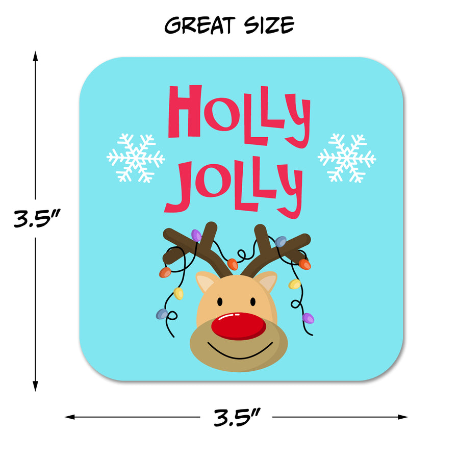 Coaster: Holiday, Christmas Holly Jolly - Pack of 6