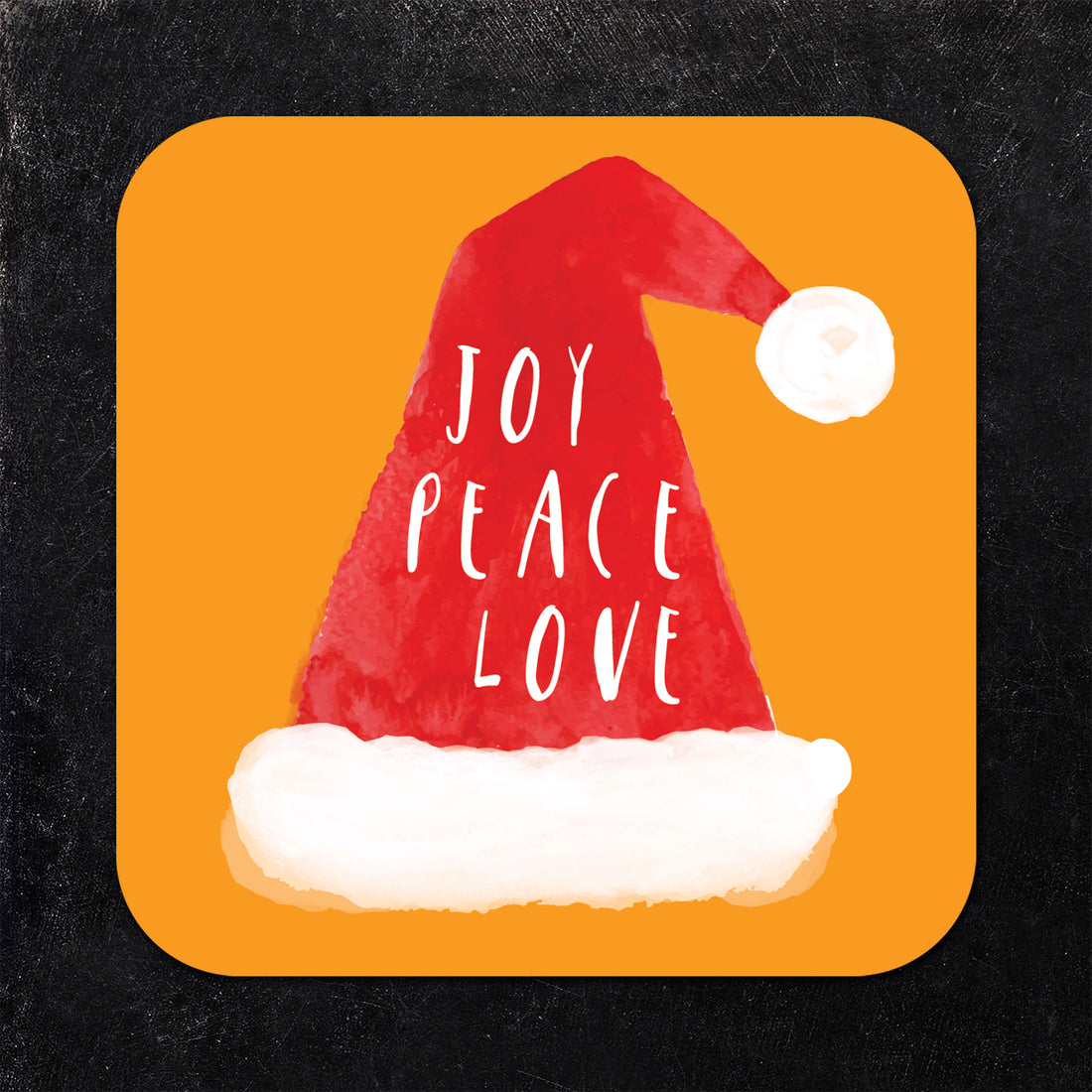 Coaster: Holiday, Christmas Joy Peace Love - Pack of 6