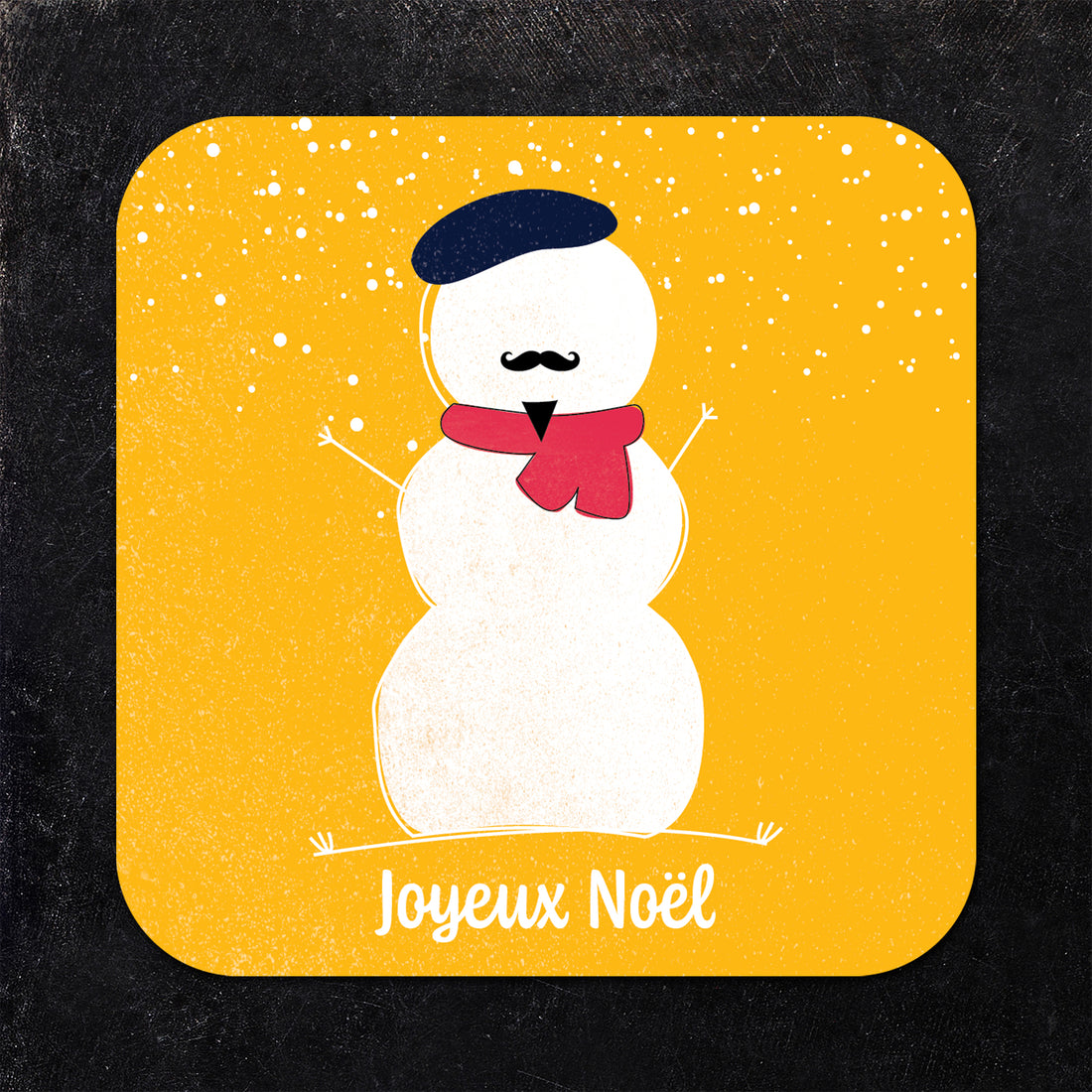 Coaster: Holiday, Christmas Joyeux Noel Snowman - Pack of 6