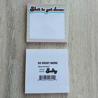 Sticky Note: Salty, Shit to Get Done - Pack of 6