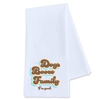 Tea Towel - Salty: Dogs Booze Family - Pack of 6
