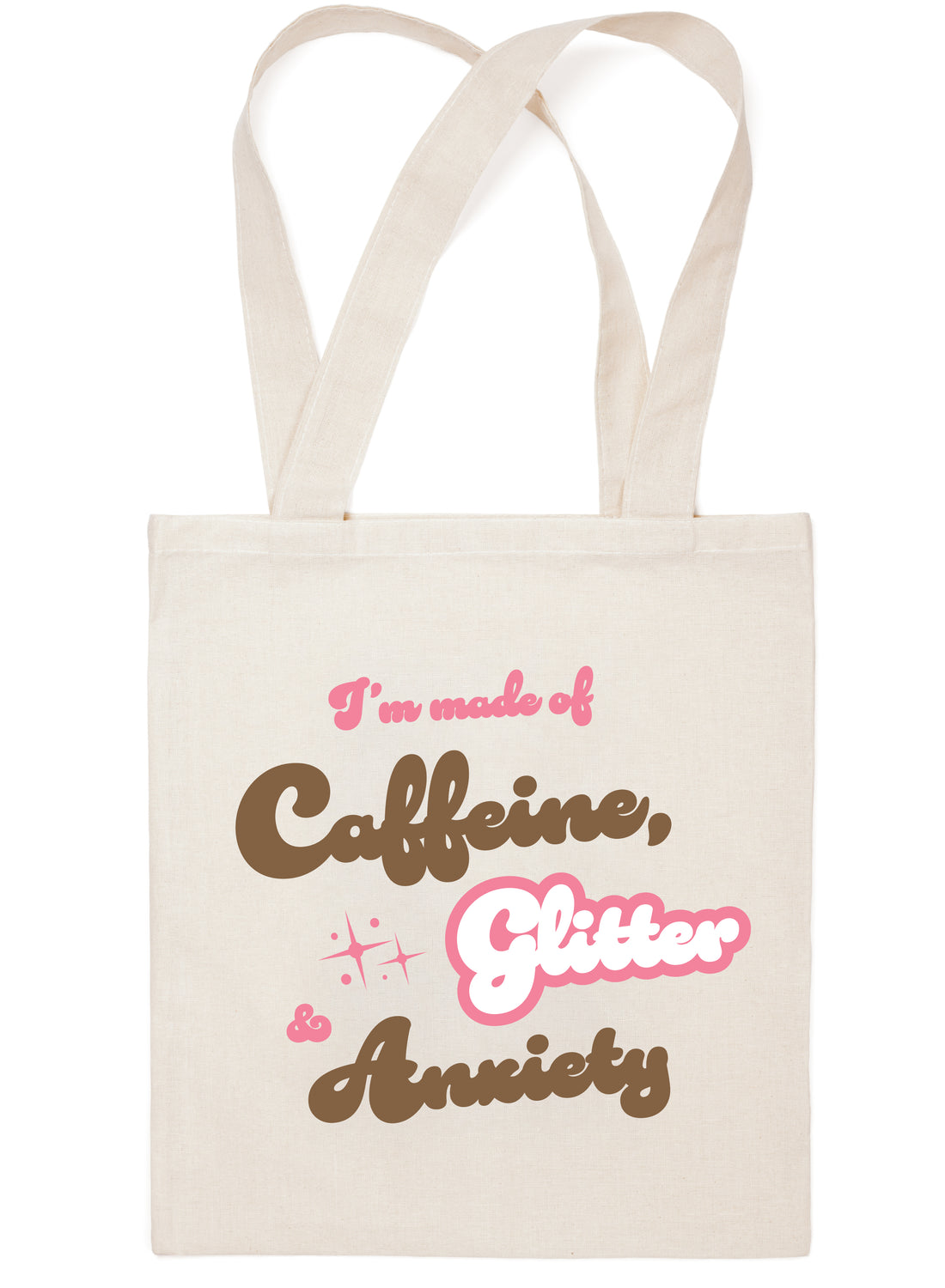 Tote Bag: Salty, I'm Made of Caffeine Glitter & Anxiety - Pack of 6