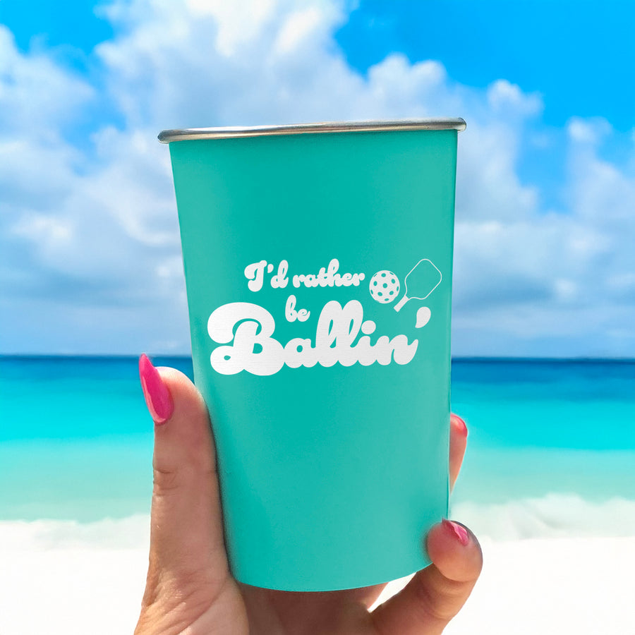 Pint Glass: Salty, I'd Rather Be Ballin' - Pack of 6