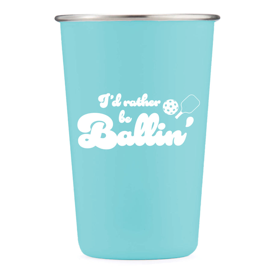 Pint Glass: Salty, I'd Rather Be Ballin' - Pack of 6