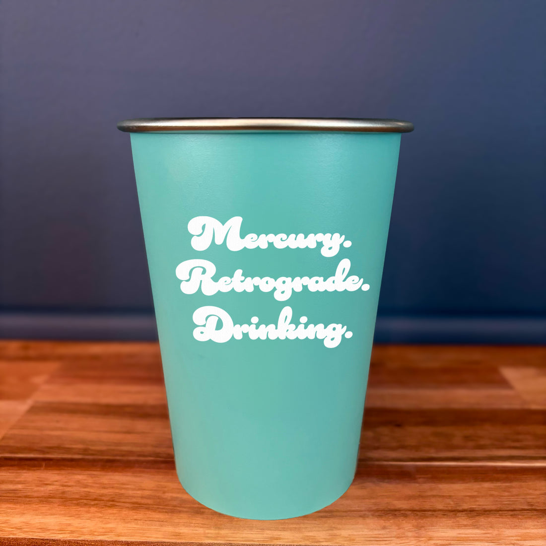 Pint Glass: Salty, Mercury. Retrograde. Drinking. - Pack of 6