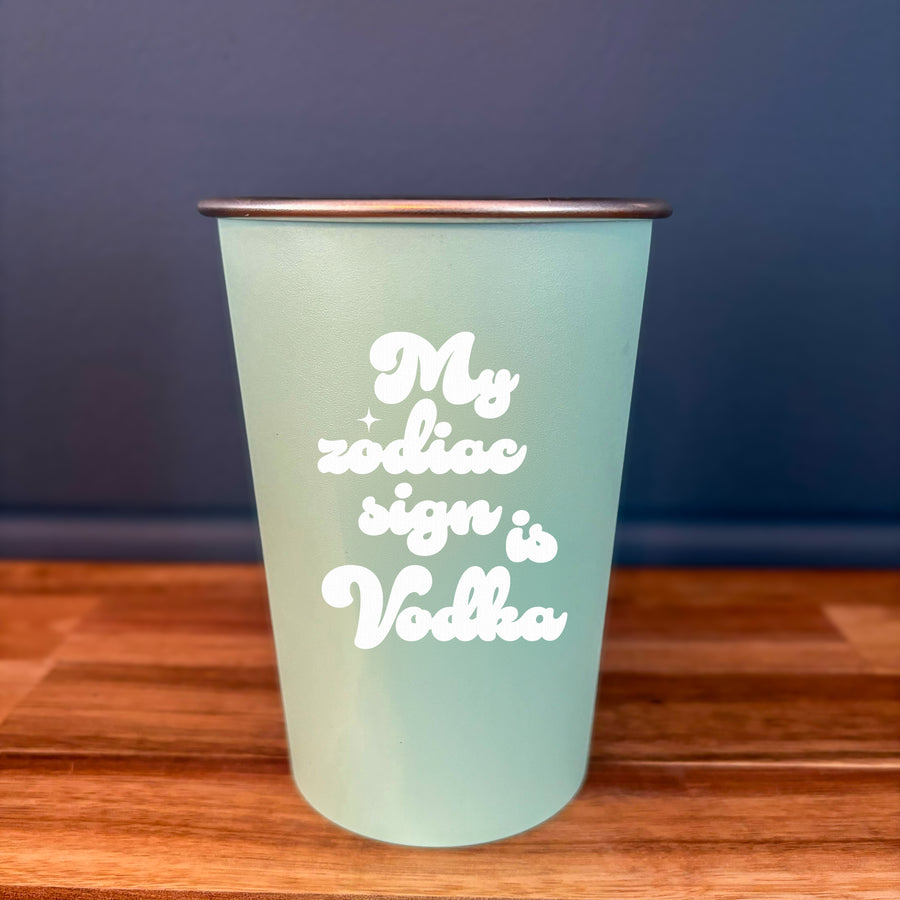 Pint Glass: Salty, My Zodiac Sign is Vodka - Pack of 6