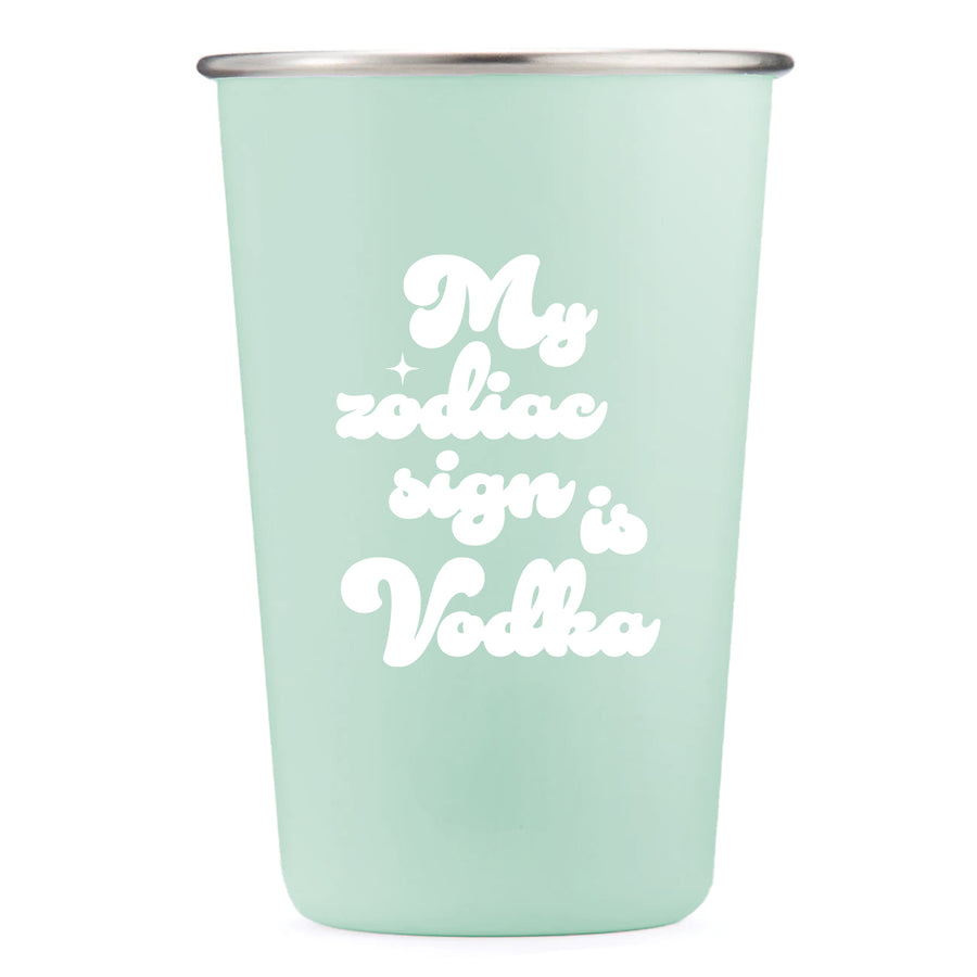 Pint Glass: Salty, My Zodiac Sign is Vodka - Pack of 6