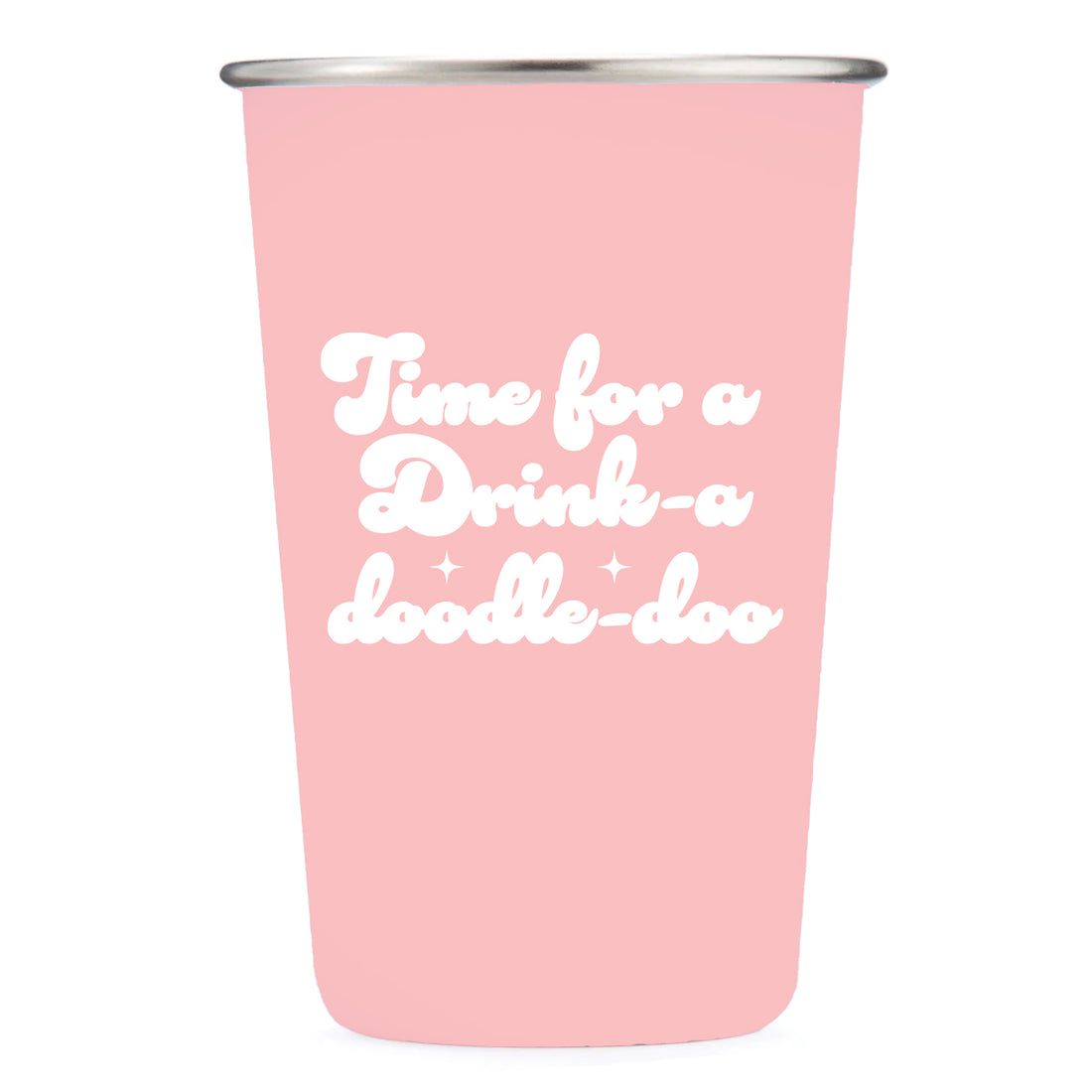 Pint Glass: Salty, Time for a Drink-a-Doodle-Doo - Pack of 6