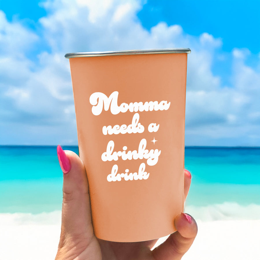 Pint Glass: Salty, Momma Needs a Drinky Drink - Pack of 6