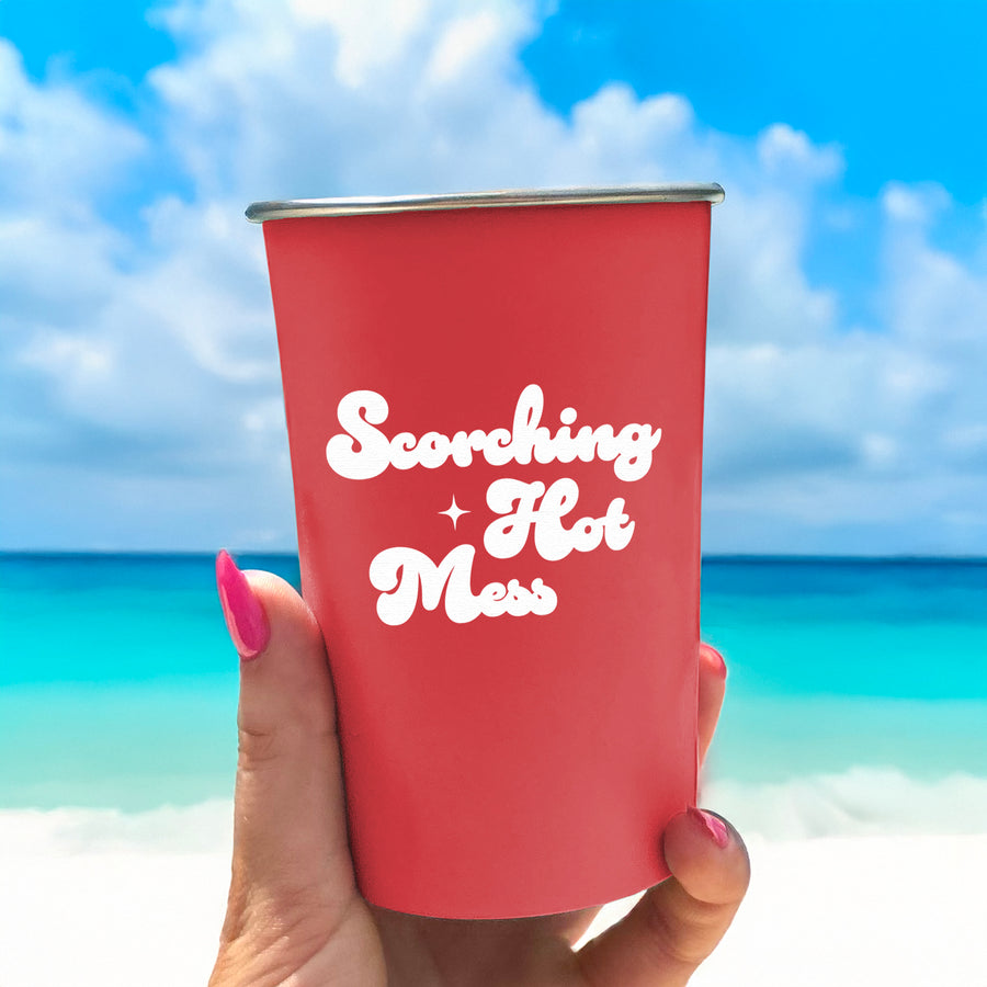 Pint Glass: Salty, Scorching Hot Mess - Pack of 6