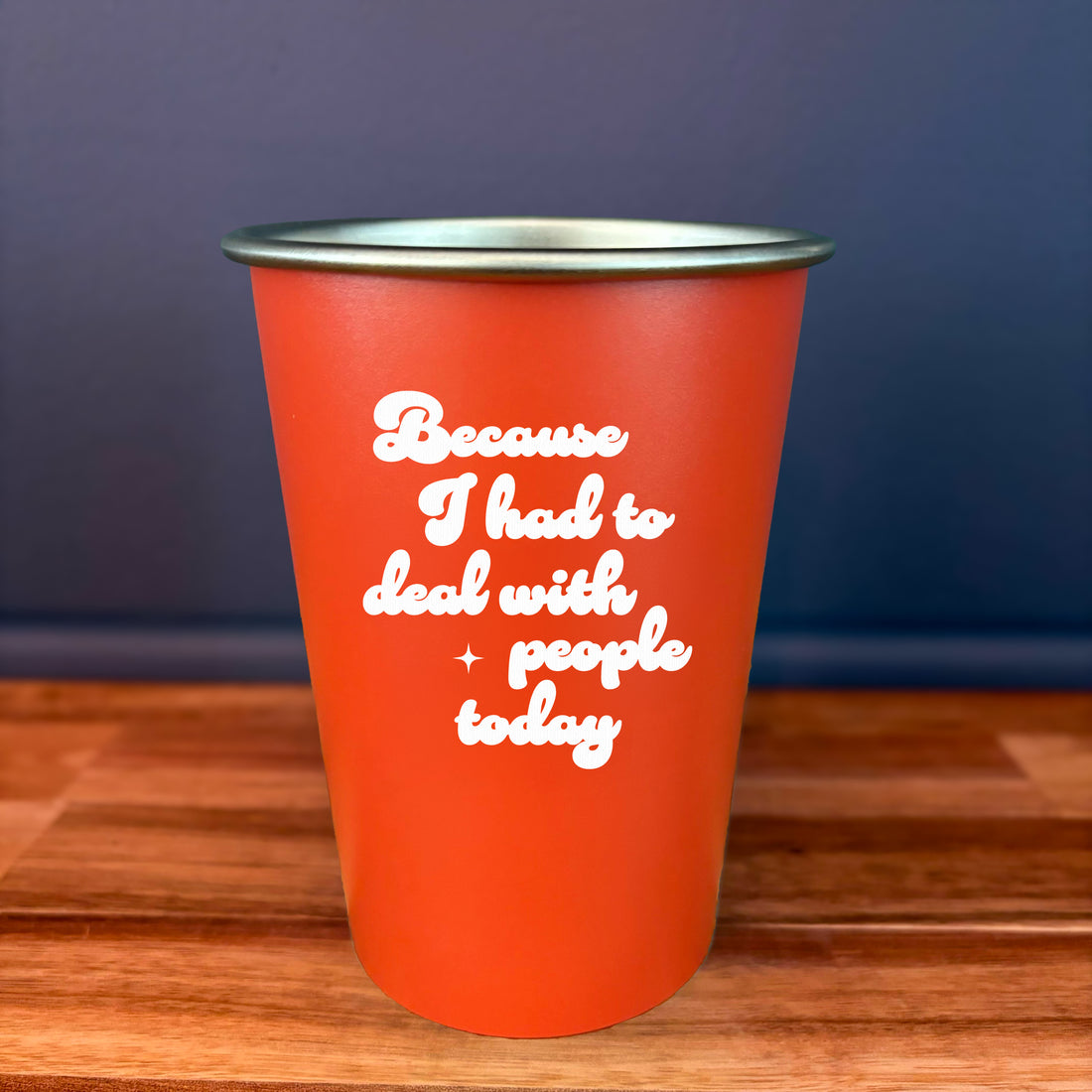 Pint Glass: Salty, Because I Had to Deal with People Today - Pack of 6