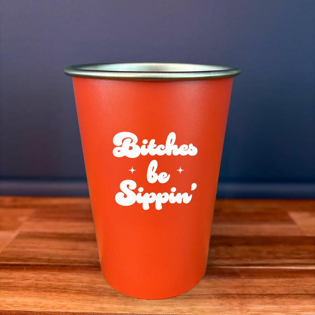 Pint Glass: Salty, Bitches Be Sippin' - Pack of 6