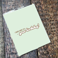 Greeting Card: Salty, I sure hope its your birthday - Pack of 6