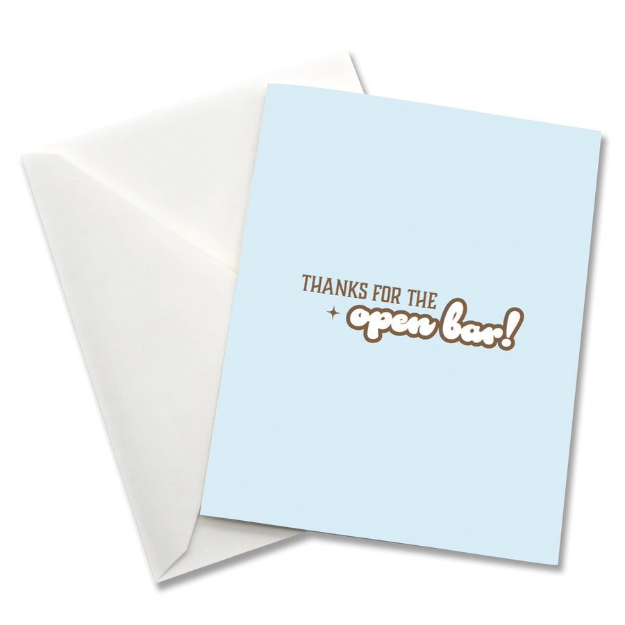 Greeting Card: Salty, Thanks for the open bar - Pack of 6
