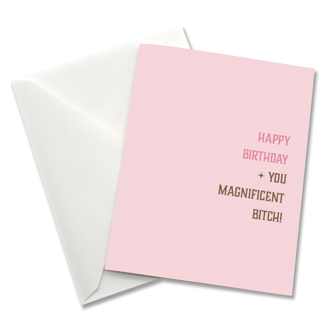 Greeting Card: Salty, Happy birthday you magnificent bitch - Pack of 6