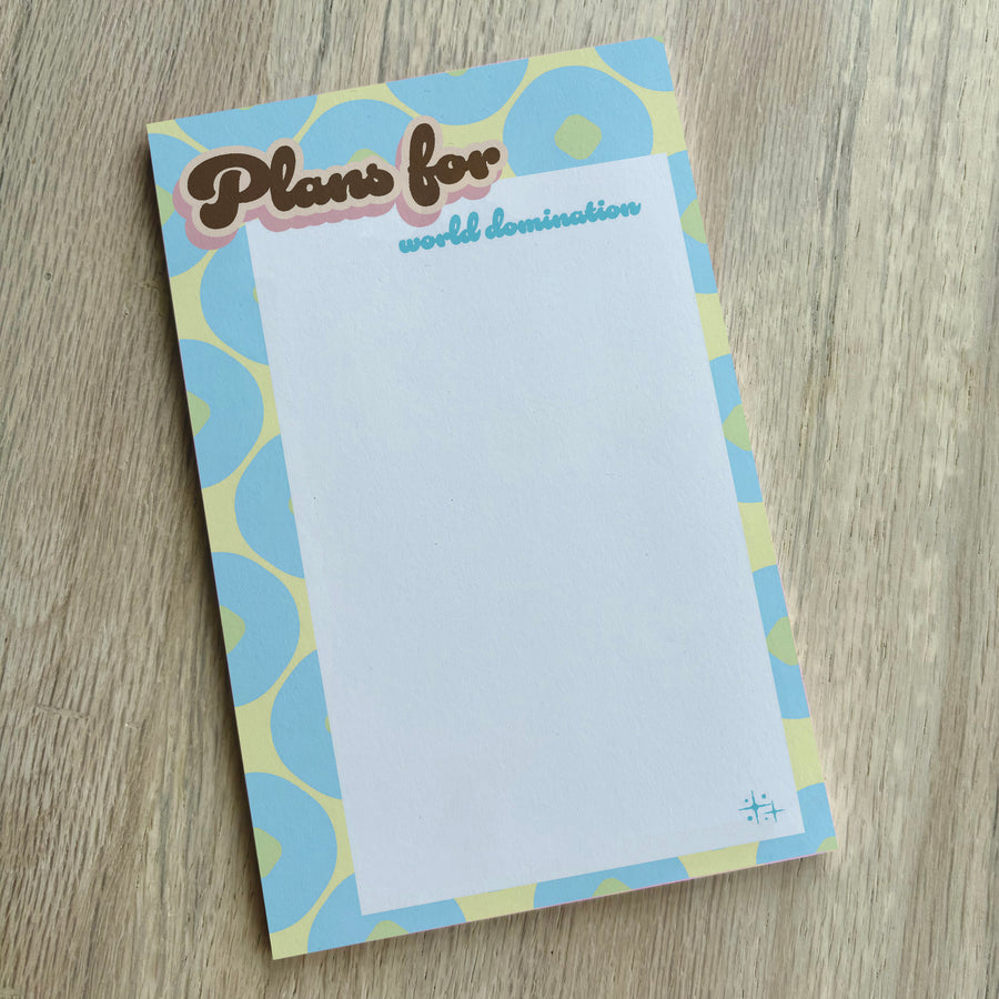 Notepad: Salty, Plans for World Domination - Pack of 6