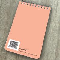 Spiral Top Notepads - Green + Pink Half Circles - Pack of 6