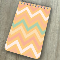 Spiral Top Notepads - Multicolor Zig Zags - Pack of 6